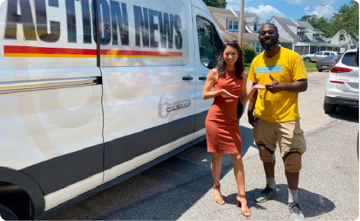 Heat-N-Air Guys Team with Action News Van